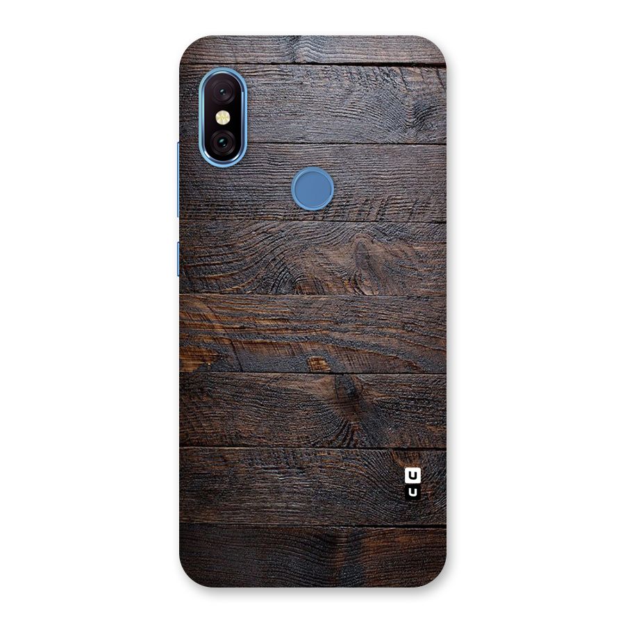 Dark Wood Printed Back Case for Redmi Note 6 Pro