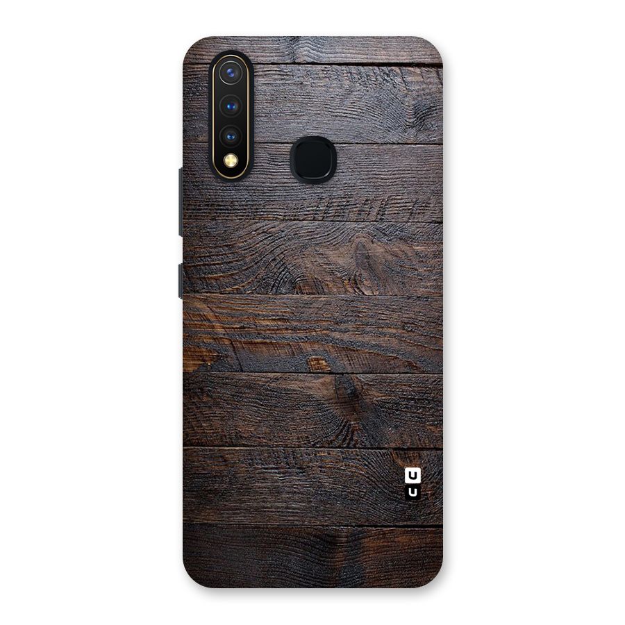 Dark Wood Printed Back Case for Vivo Y19