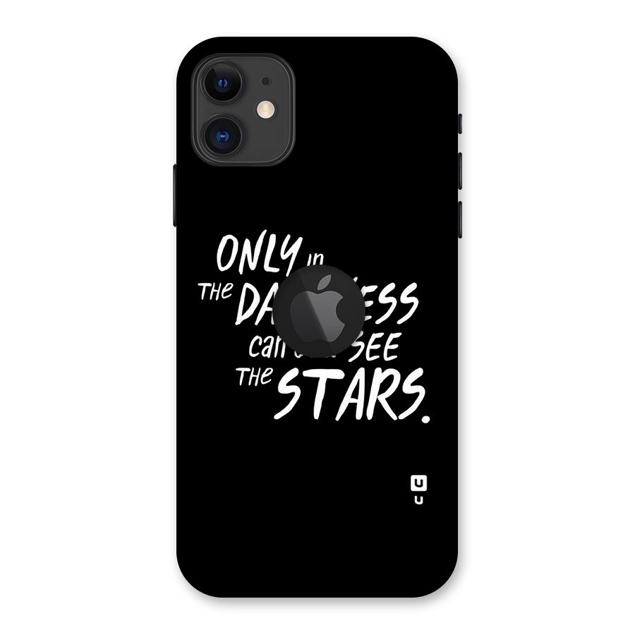 Darkness and the Stars Back Case for iPhone 11 Logo Cut