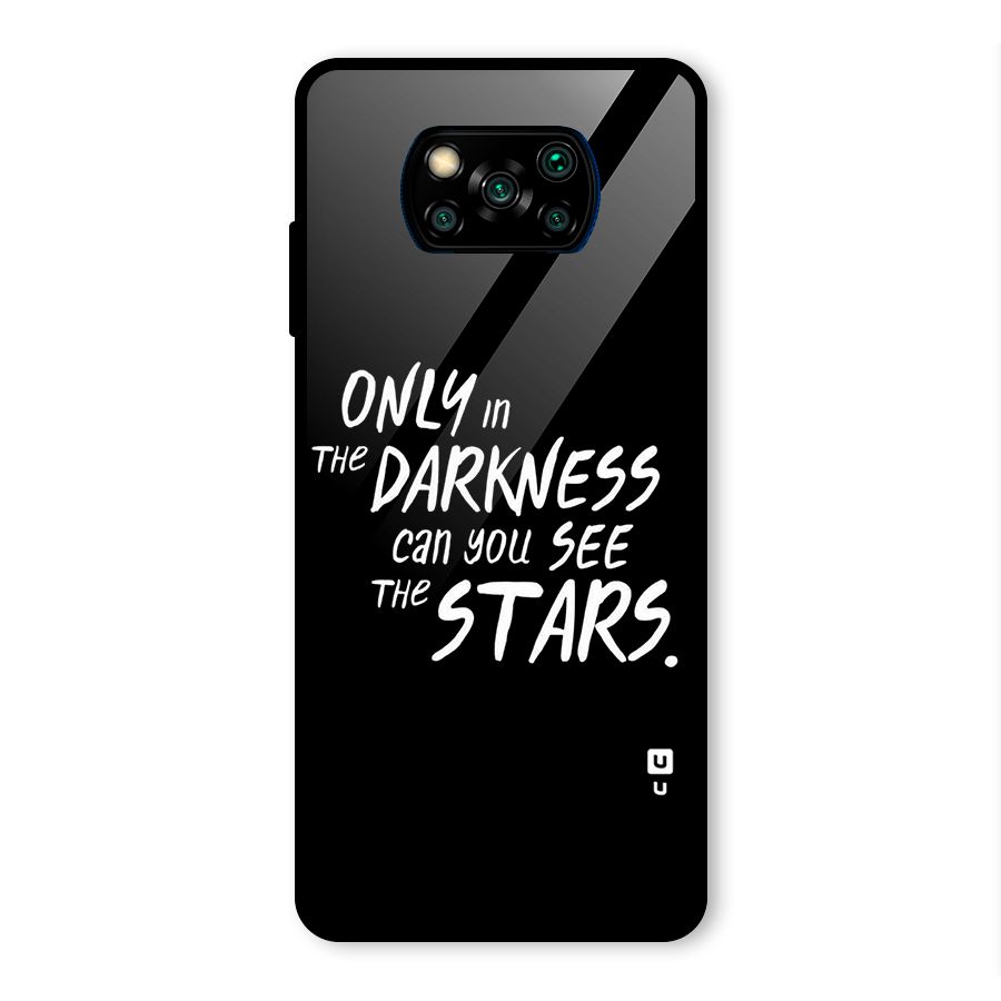 Darkness and the Stars Glass Back Case for Poco X3 Pro