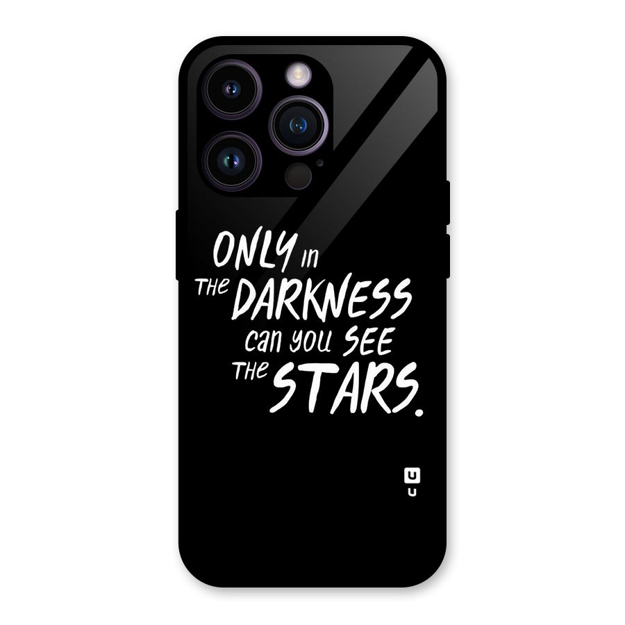 Darkness and the Stars Glass Back Case for iPhone 14 Pro