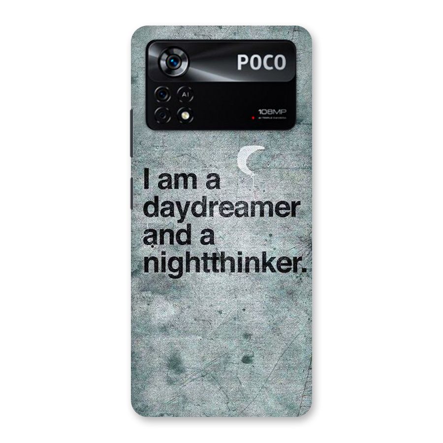 Day Dreamer Night Thinker Back Case for Poco X4 Pro 5G