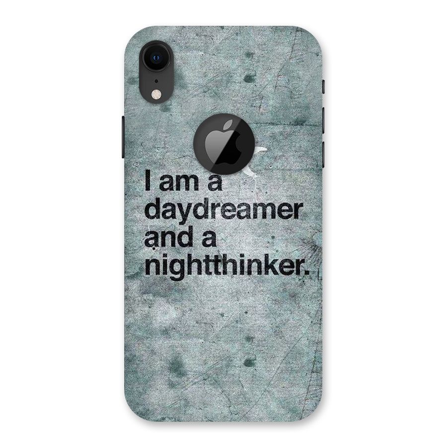 Day Dreamer Night Thinker Back Case for iPhone XR Logo Cut