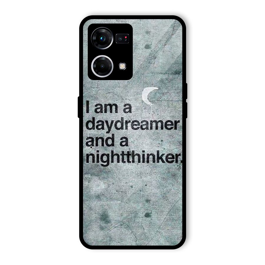 Day Dreamer Night Thinker Glass Back Case for Oppo F21s Pro 4G