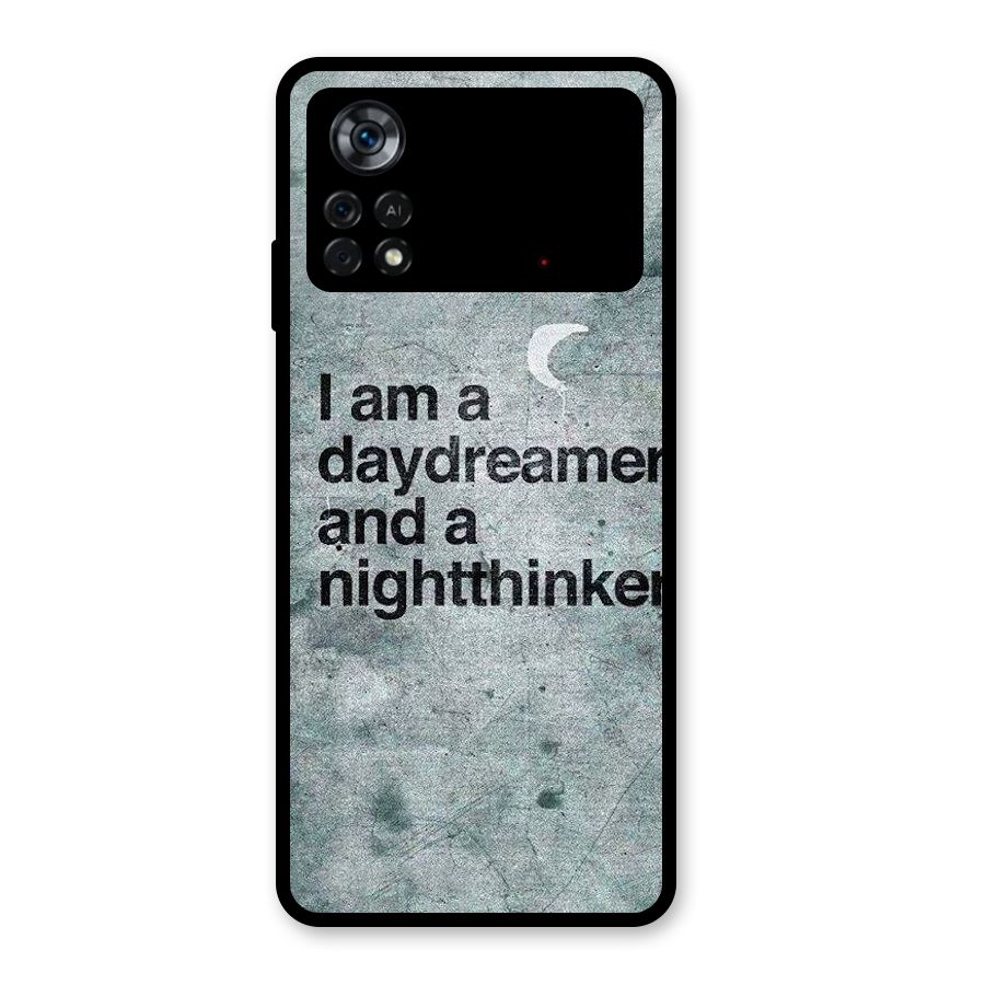 Day Dreamer Night Thinker Glass Back Case for Poco X4 Pro 5G