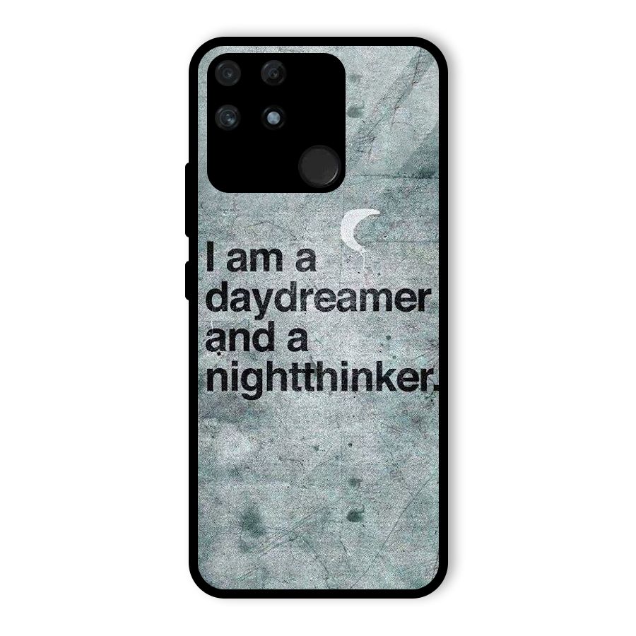 Day Dreamer Night Thinker Glass Back Case for Realme Narzo 50A