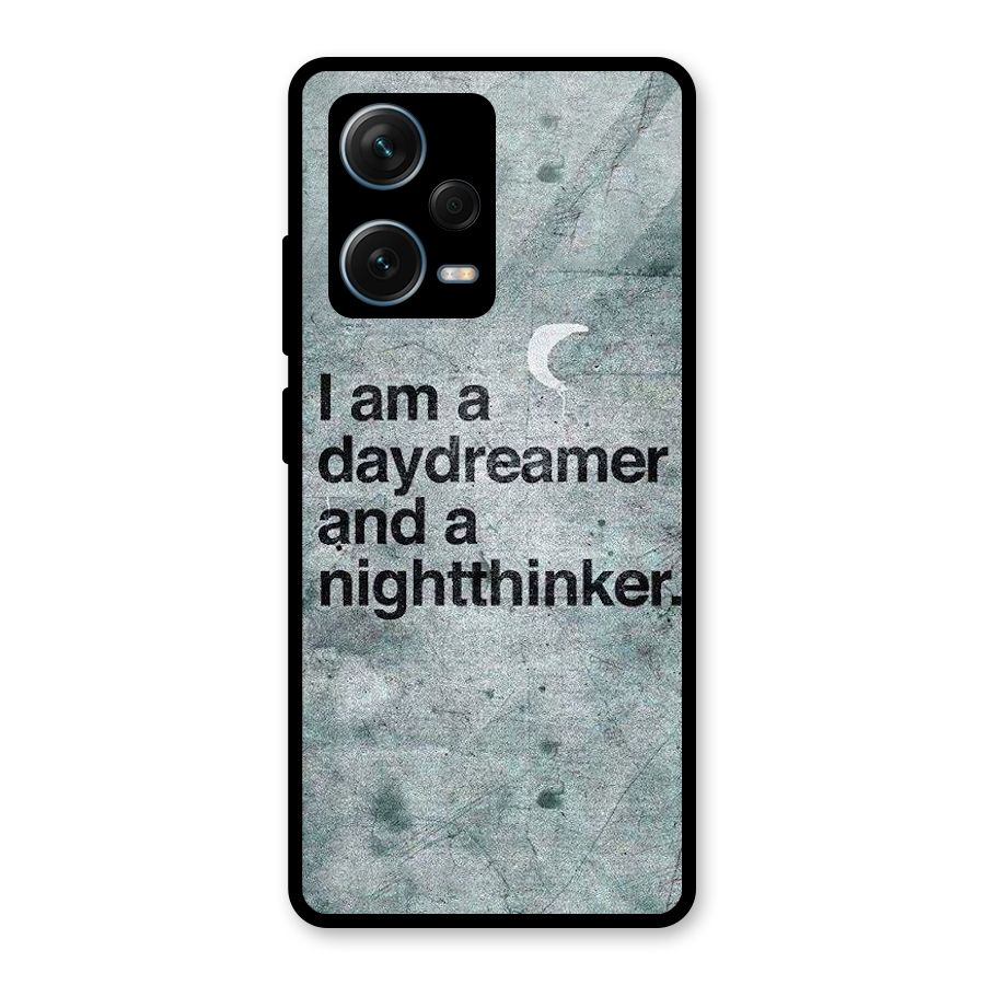 Day Dreamer Night Thinker Glass Back Case for Redmi Note 12 Pro Plus 5G