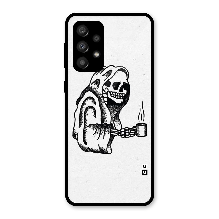 Dead But Coffee Glass Back Case for Galaxy A32