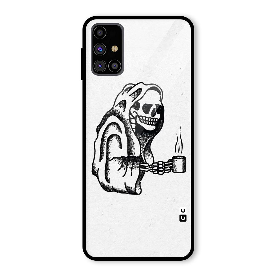 Dead But Coffee Glass Back Case for Galaxy M31s