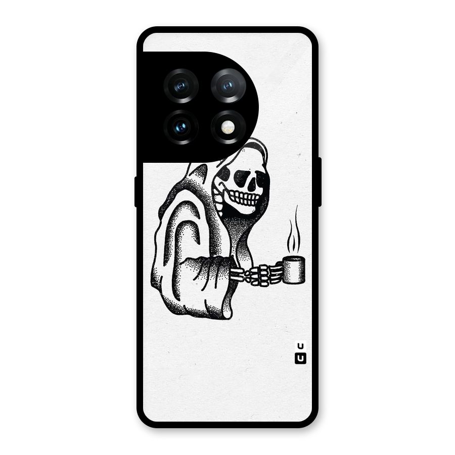 Dead But Coffee Glass Back Case for OnePlus 11