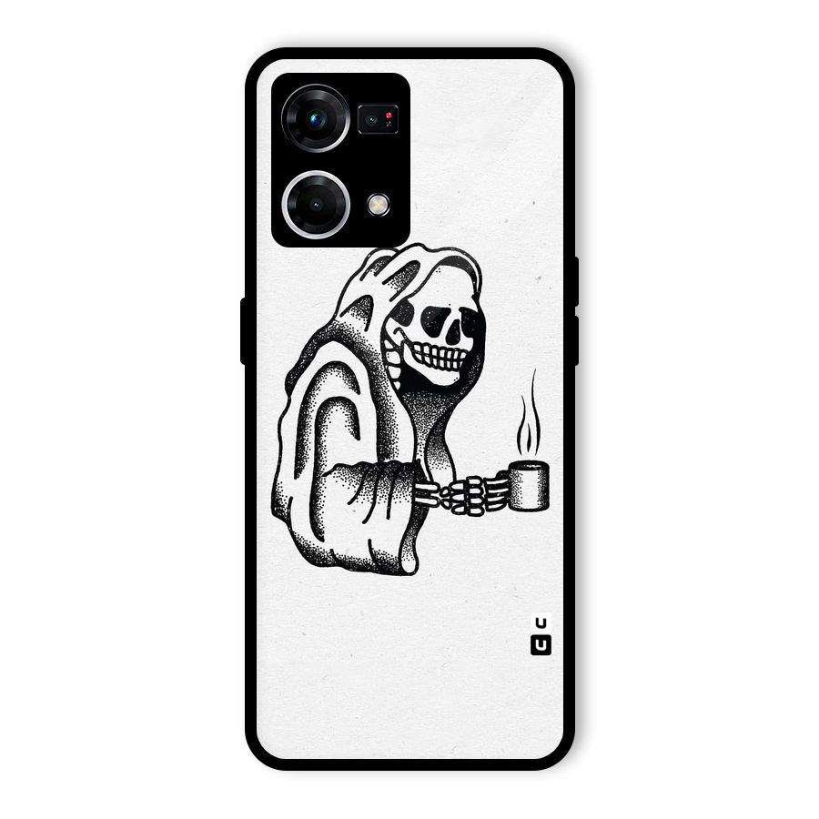 Dead But Coffee Glass Back Case for Oppo F21 Pro 4G