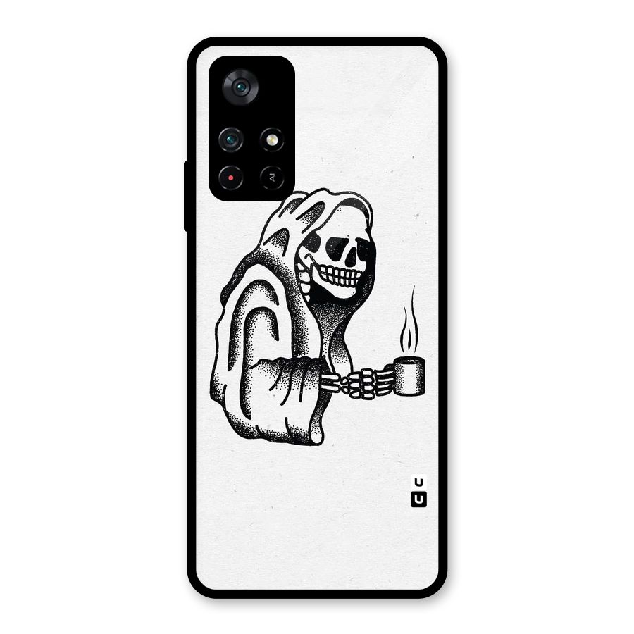 Dead But Coffee Glass Back Case for Poco M4 Pro 5G
