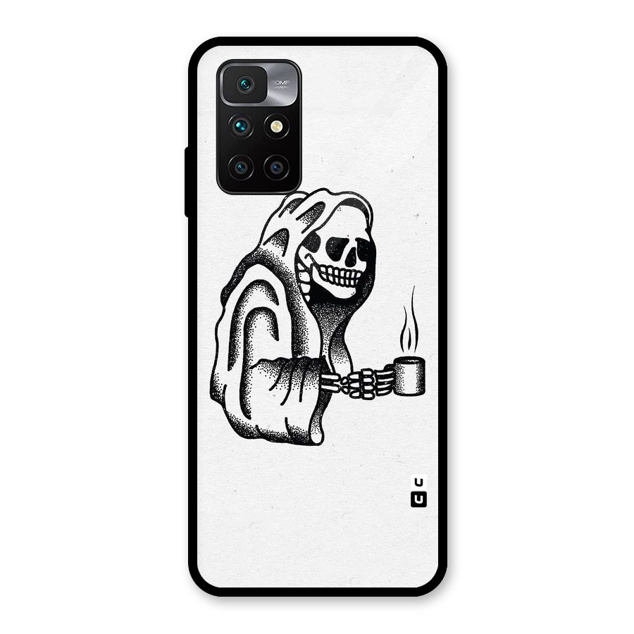 Dead But Coffee Glass Back Case for Redmi 10 Prime