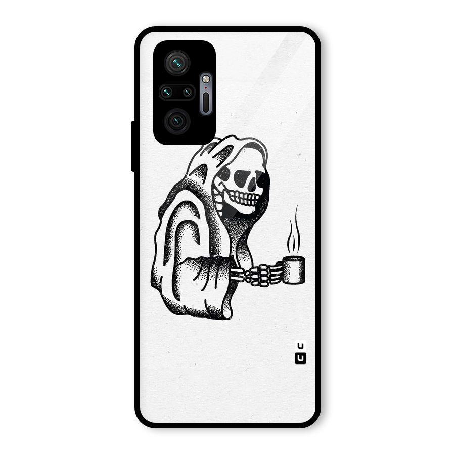 Dead But Coffee Glass Back Case for Redmi Note 10 Pro