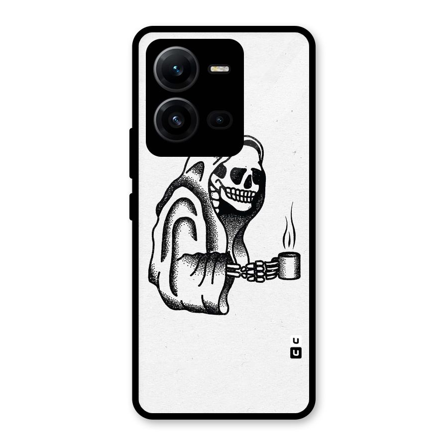 Dead But Coffee Glass Back Case for Vivo V25