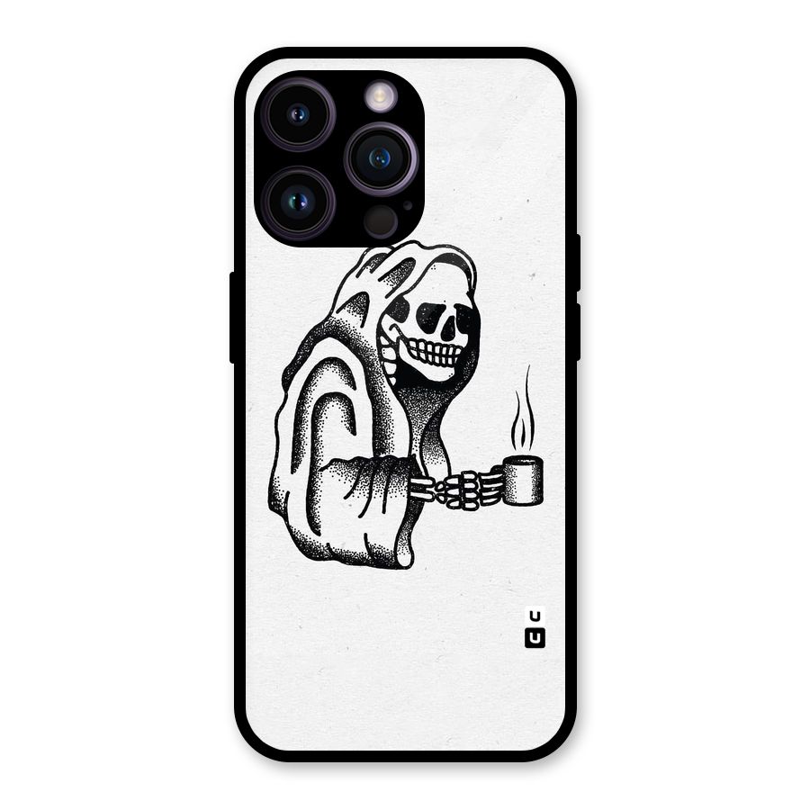 Dead But Coffee Glass Back Case for iPhone 14 Pro Max