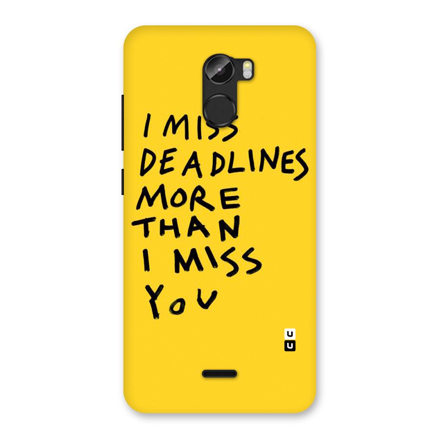 Deadlines Back Case for Gionee X1