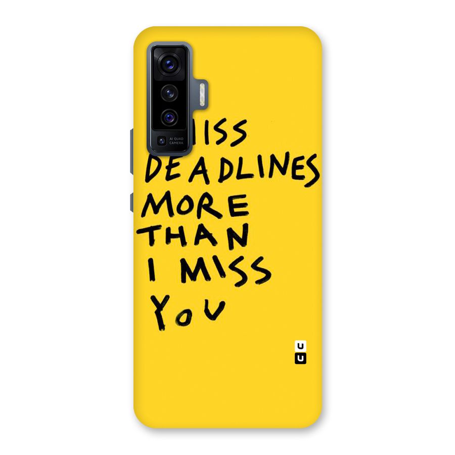 Deadlines Back Case for Vivo X50