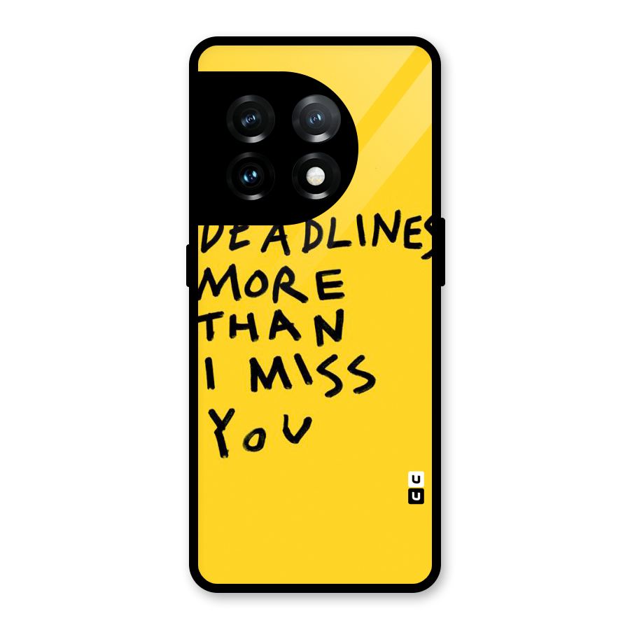 Deadlines Glass Back Case for OnePlus 11
