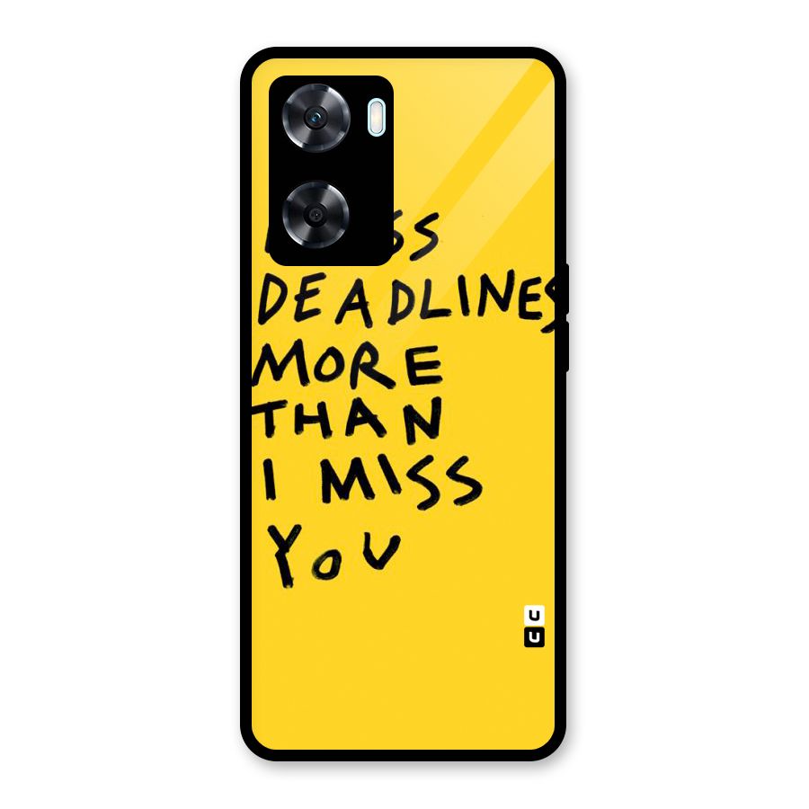 Deadlines Glass Back Case for Oppo A77