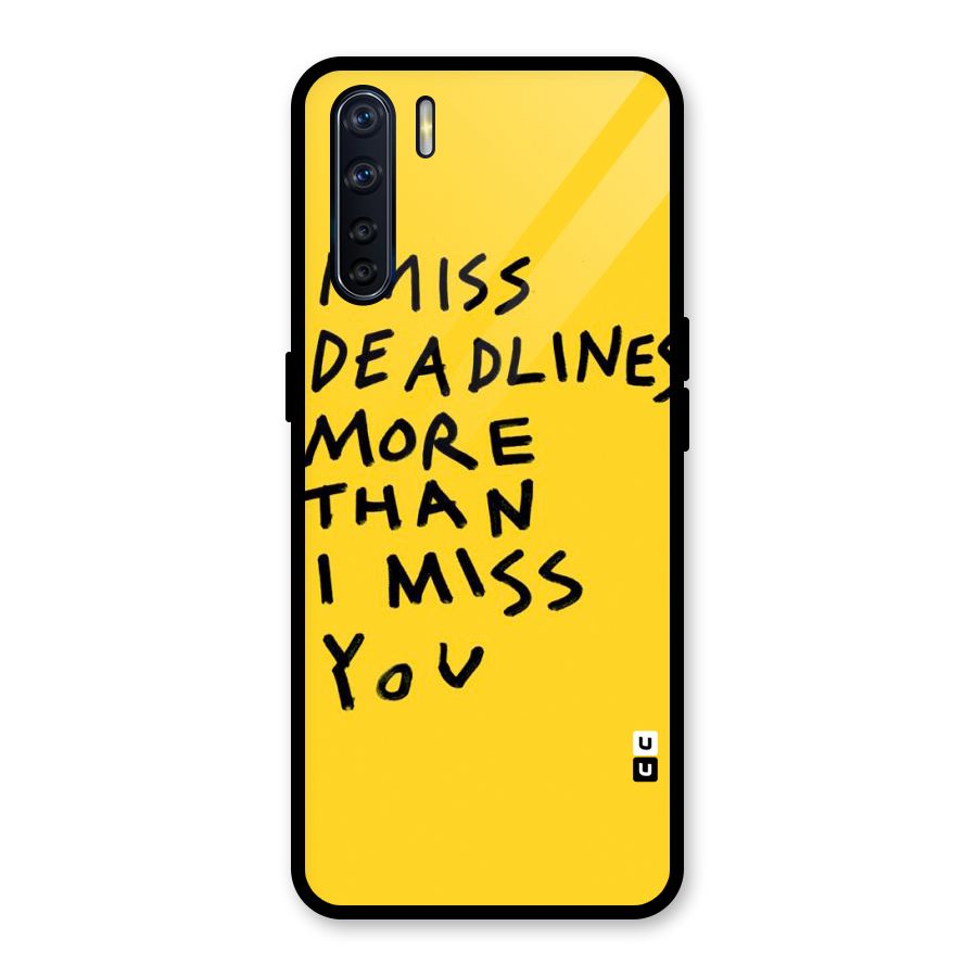 Deadlines Glass Back Case for Oppo F15
