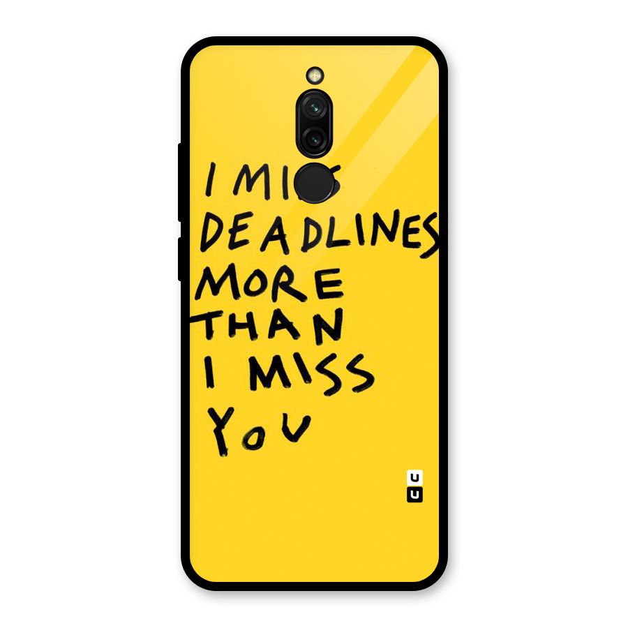 Deadlines Glass Back Case for Redmi 8