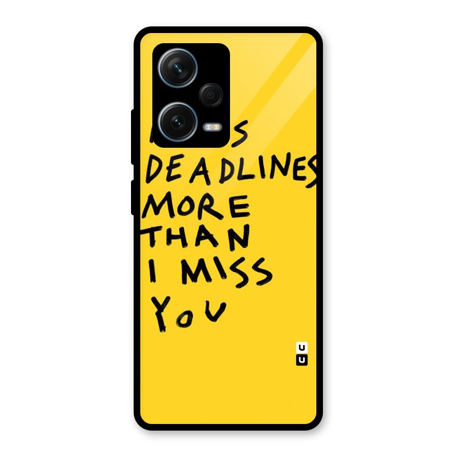 Deadlines Glass Back Case for Redmi Note 12 Pro Plus 5G