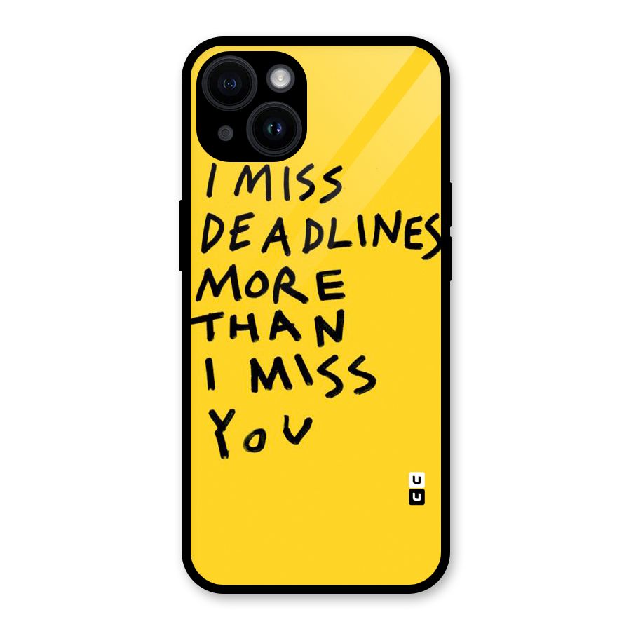 Deadlines Glass Back Case for iPhone 14