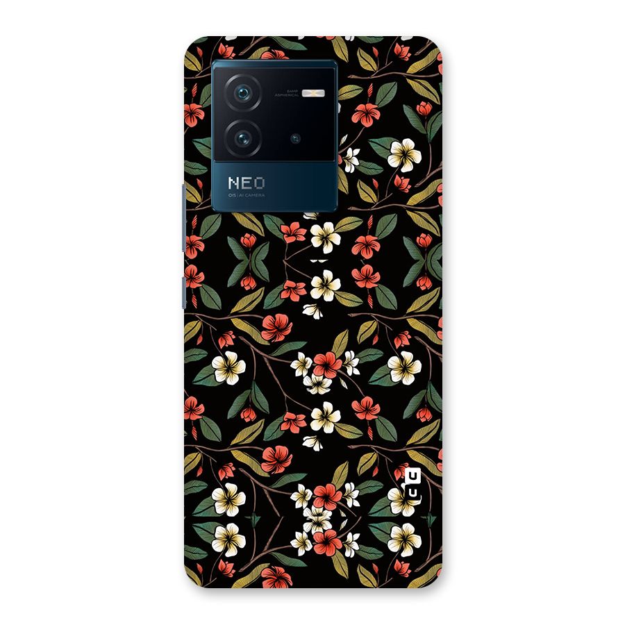 Decorative Florals Pattern Back Case for Vivo iQOO Neo 6 5G