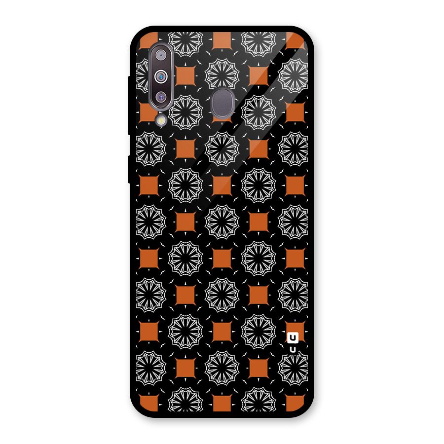 Decorative Wrapping Pattern Glass Back Case for Galaxy M30