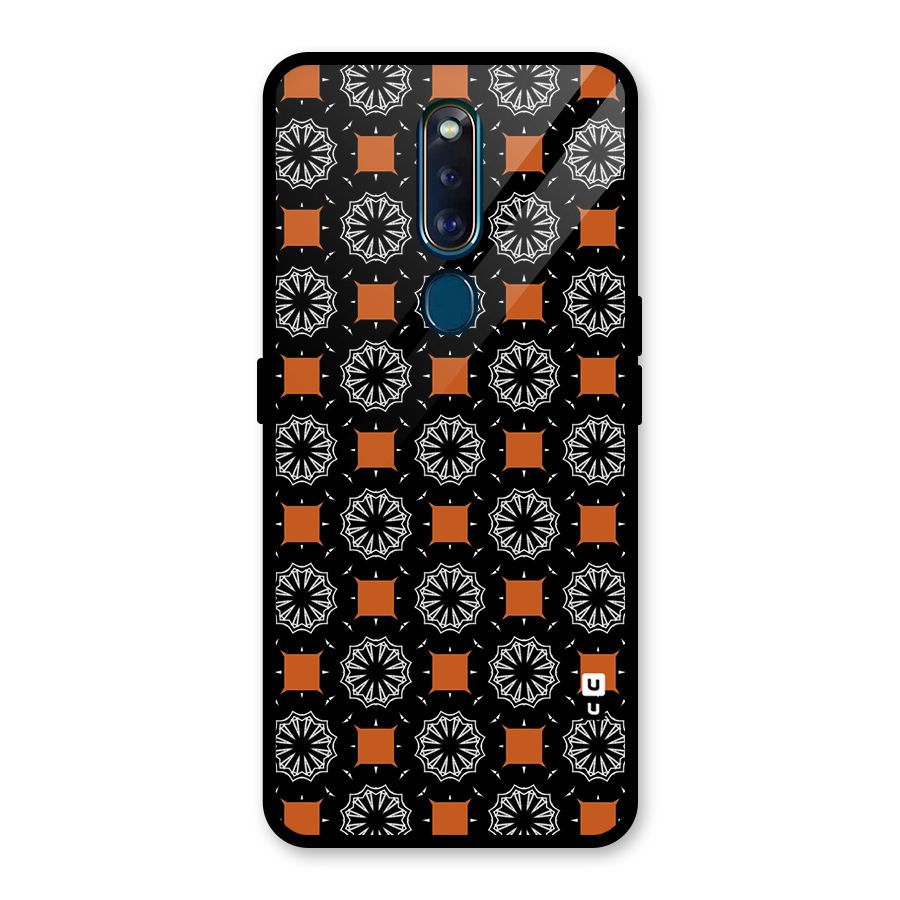Decorative Wrapping Pattern Glass Back Case for Oppo F11 Pro