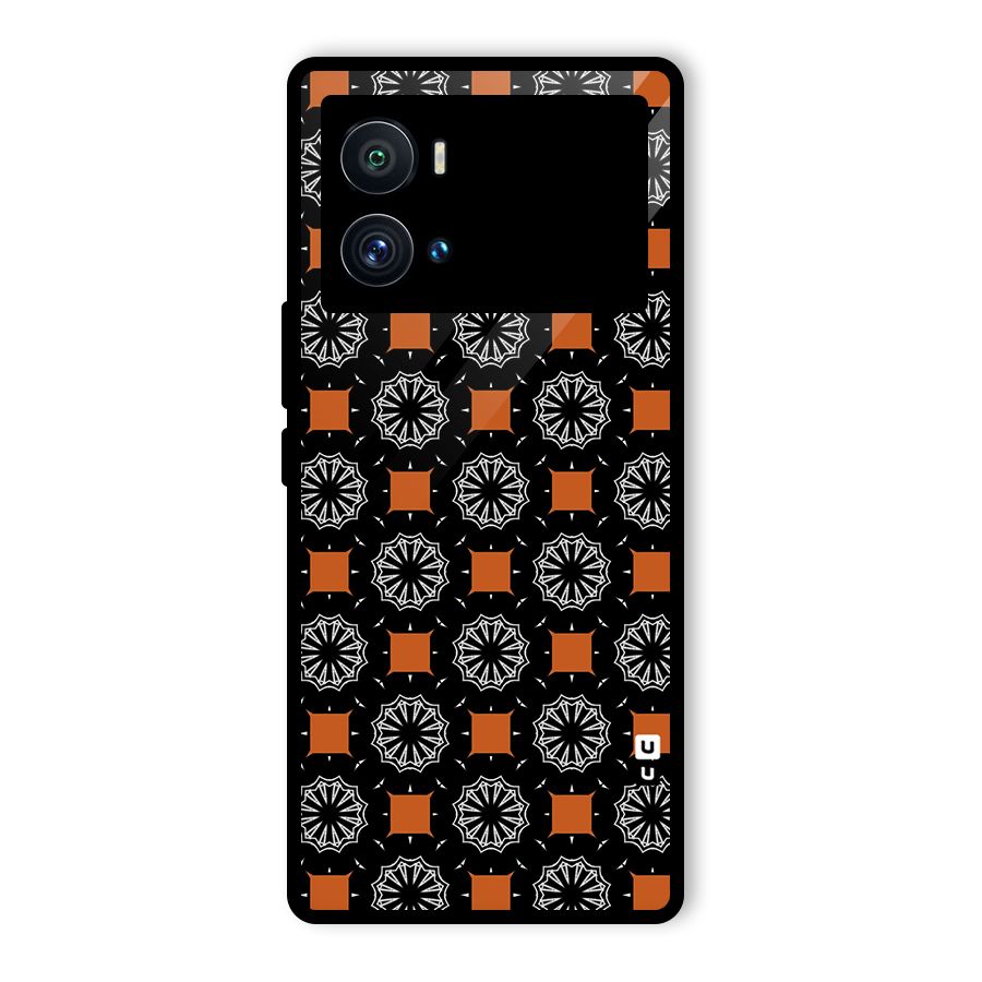 Decorative Wrapping Pattern Glass Back Case for Vivo iQOO 9 Pro