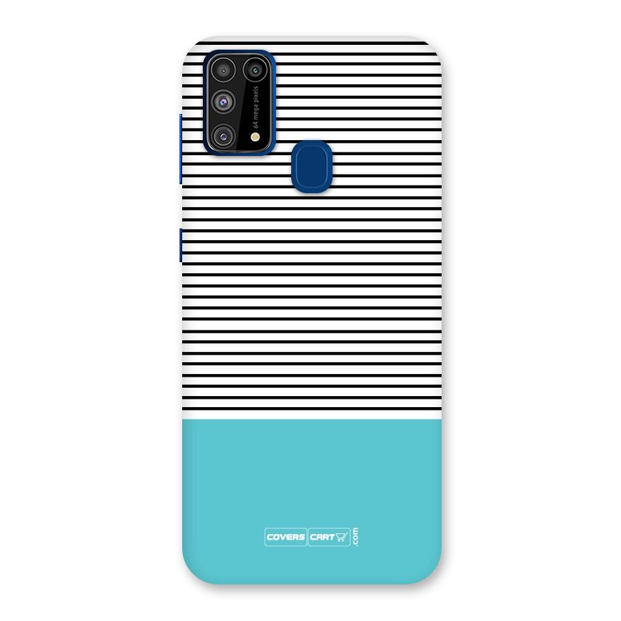 Deep Sky Blue Stripes Back Case for Galaxy M31