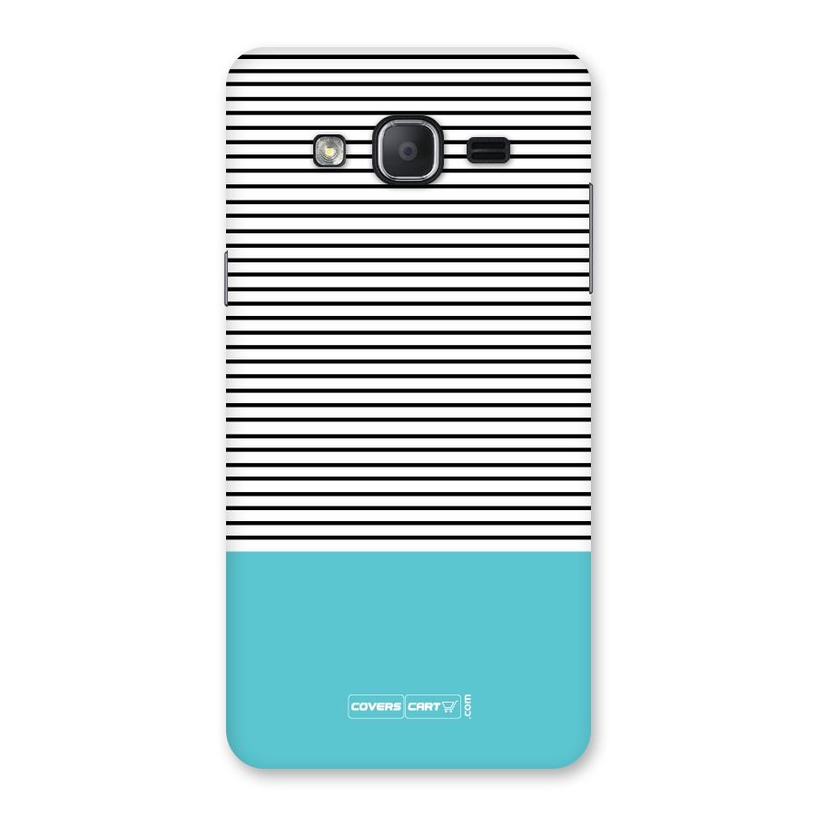 Deep Sky Blue Stripes Back Case for Galaxy On7 2015