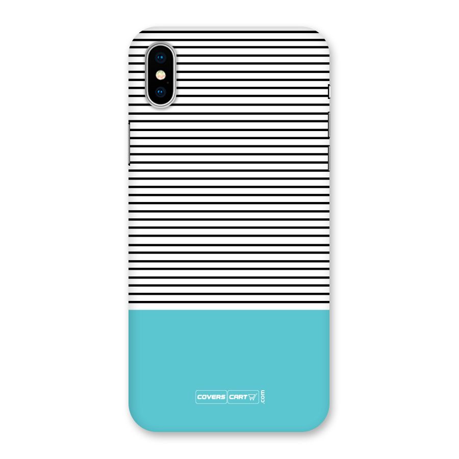 Deep Sky Blue Stripes Back Case for iPhone XS