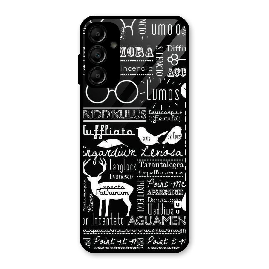 Deer Key Spell Glass Back Case for Galaxy A14 5G