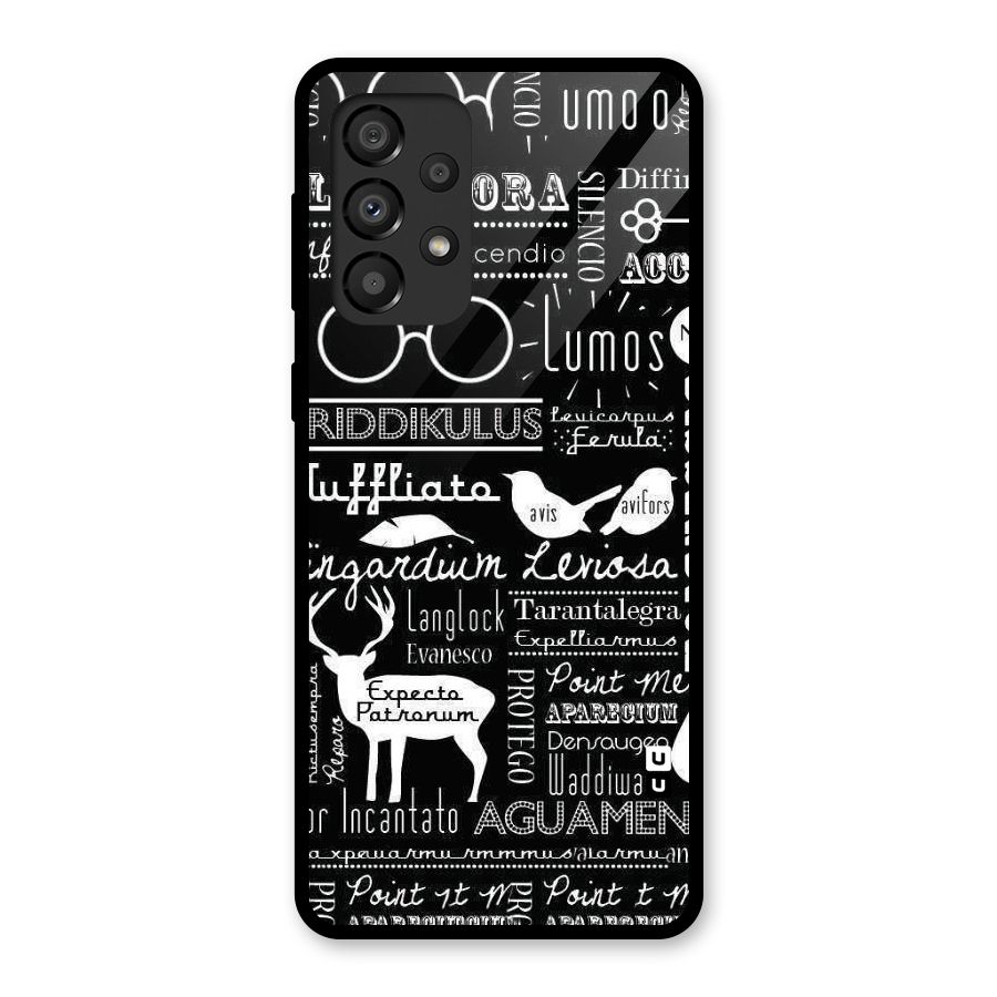 Deer Key Spell Glass Back Case for Galaxy A33 5G