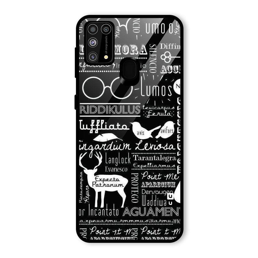 Deer Key Spell Glass Back Case for Galaxy F41