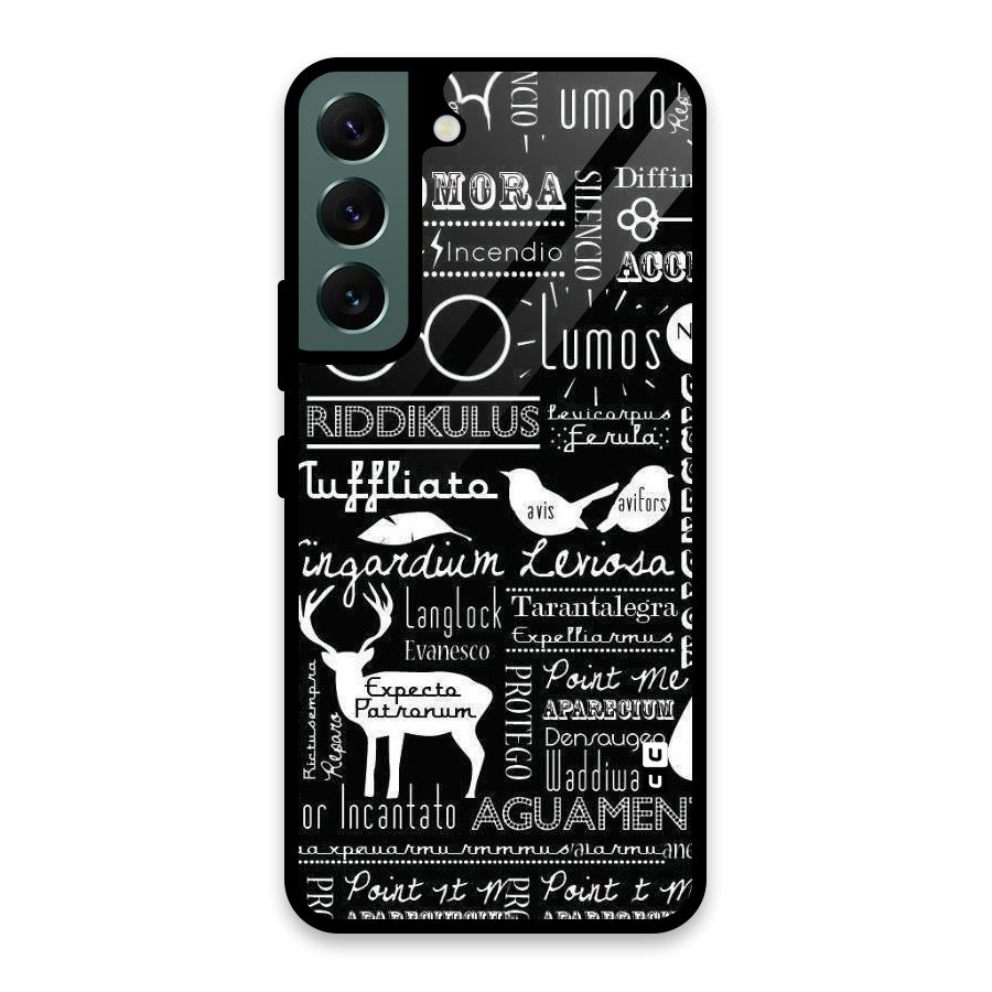 Deer Key Spell Glass Back Case for Galaxy S22 5G