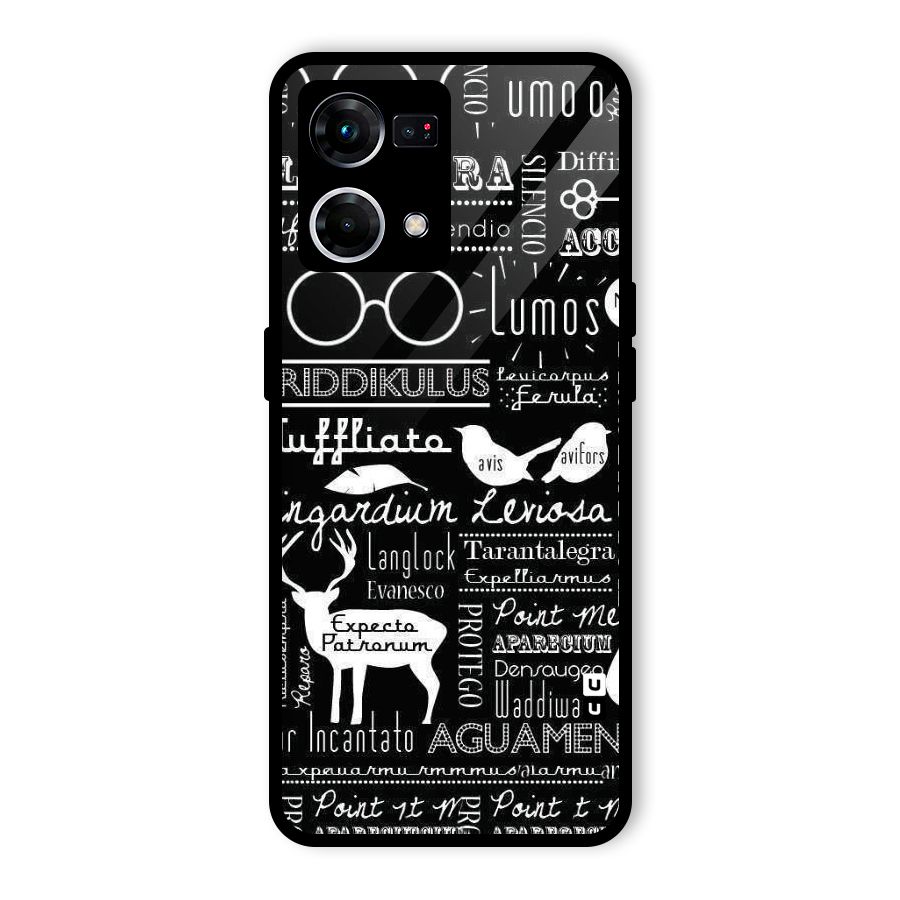 Deer Key Spell Glass Back Case for Oppo F21s Pro 4G