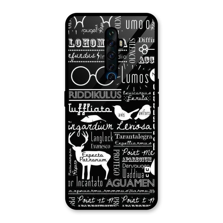 Deer Key Spell Glass Back Case for Oppo Reno2 F