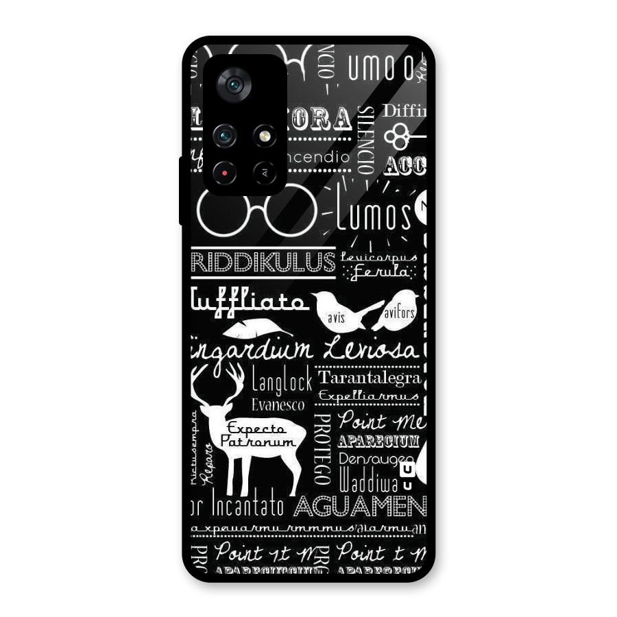 Deer Key Spell Glass Back Case for Poco M4 Pro 5G