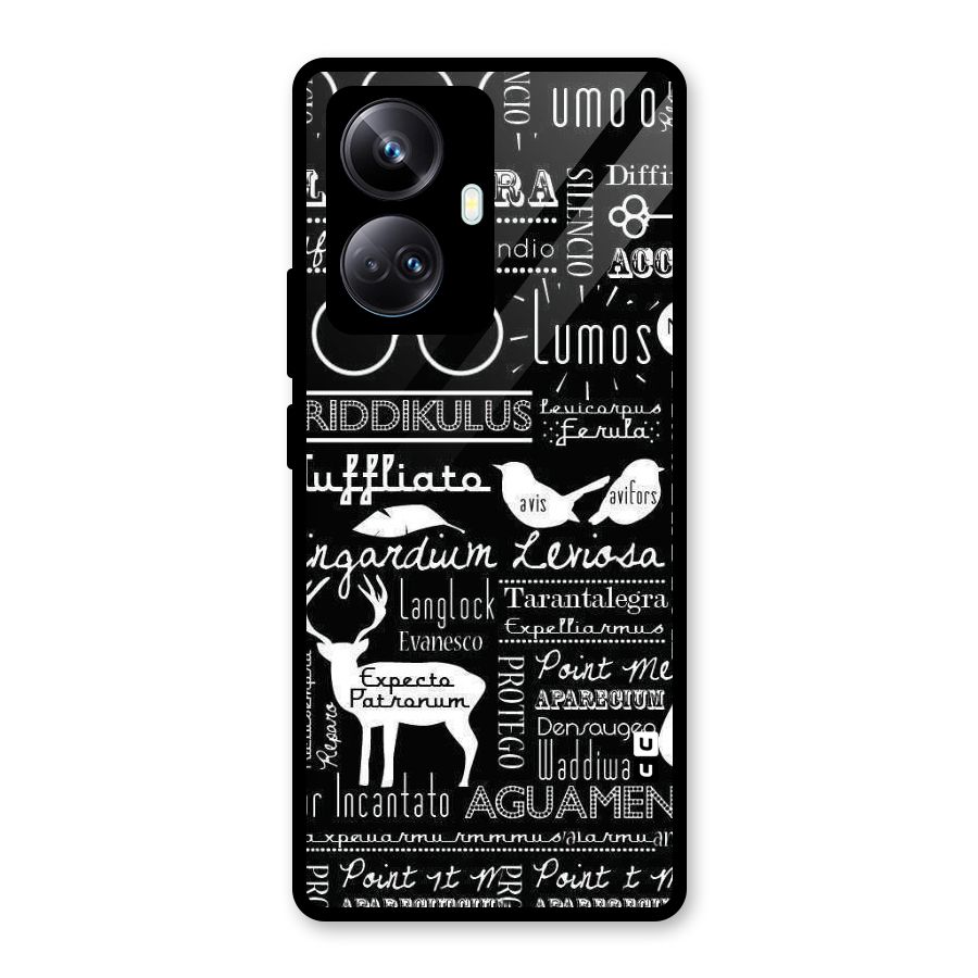 Deer Key Spell Glass Back Case for Realme 10 Pro Plus