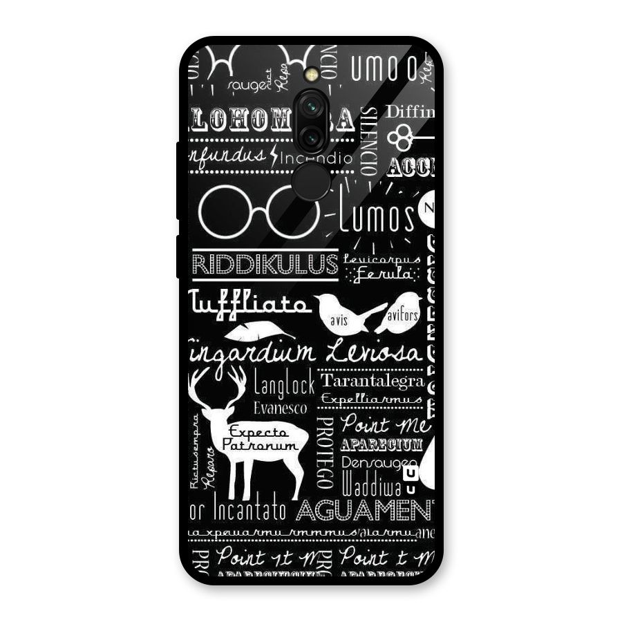 Deer Key Spell Glass Back Case for Redmi 8