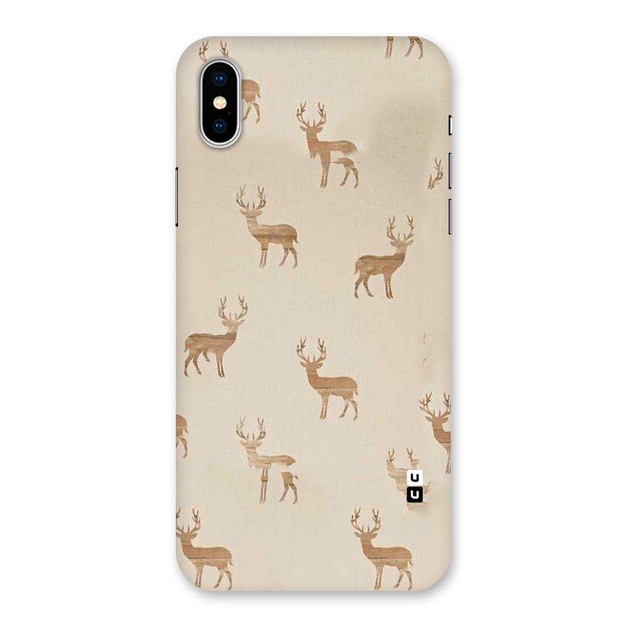 Deer Pattern Back Case for iPhone X