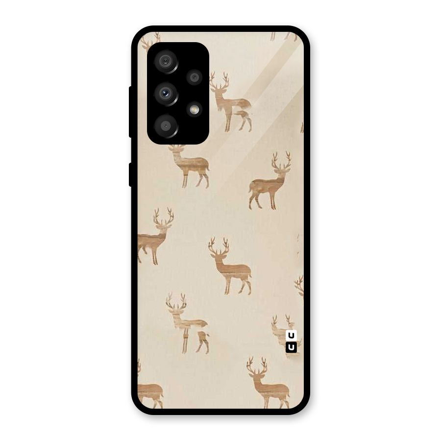 Deer Pattern Glass Back Case for Galaxy A32