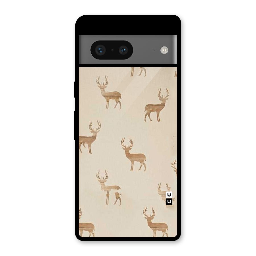 Deer Pattern Glass Back Case for Google Pixel 7