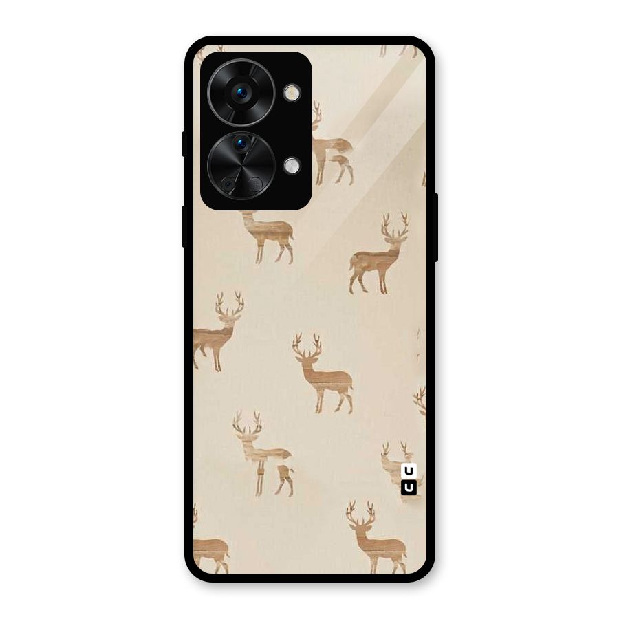 Deer Pattern Glass Back Case for OnePlus Nord 2T