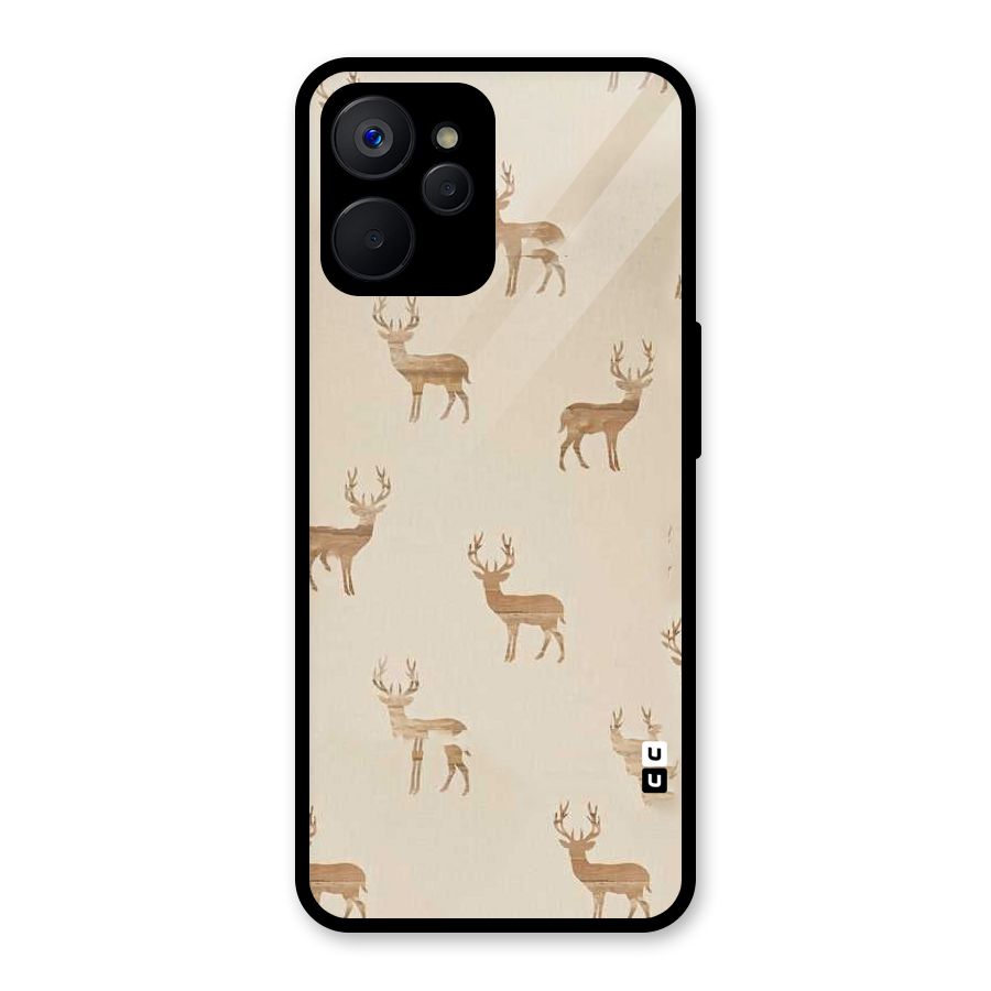 Deer Pattern Glass Back Case for Realme 9i 5G