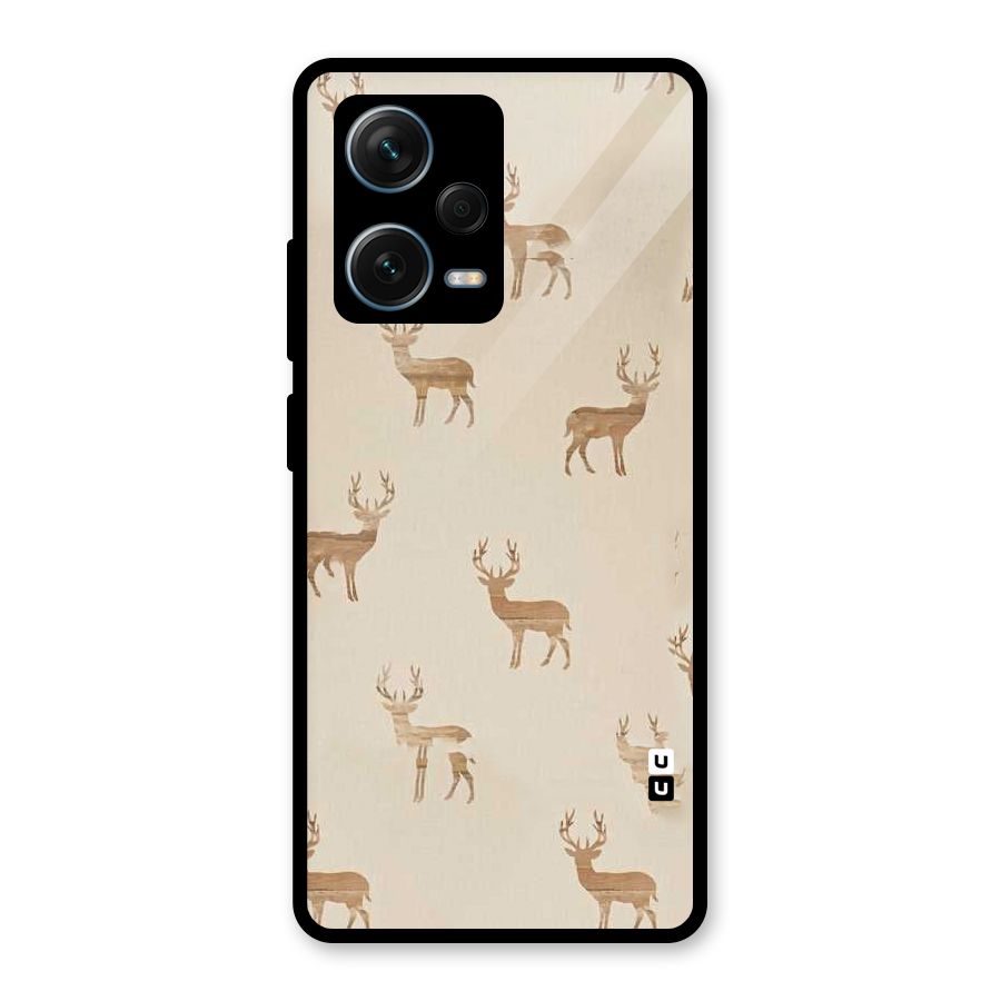 Deer Pattern Glass Back Case for Redmi Note 12 Pro Plus 5G